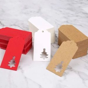 NWOT Christmas gift tags with Christmas tree cutout